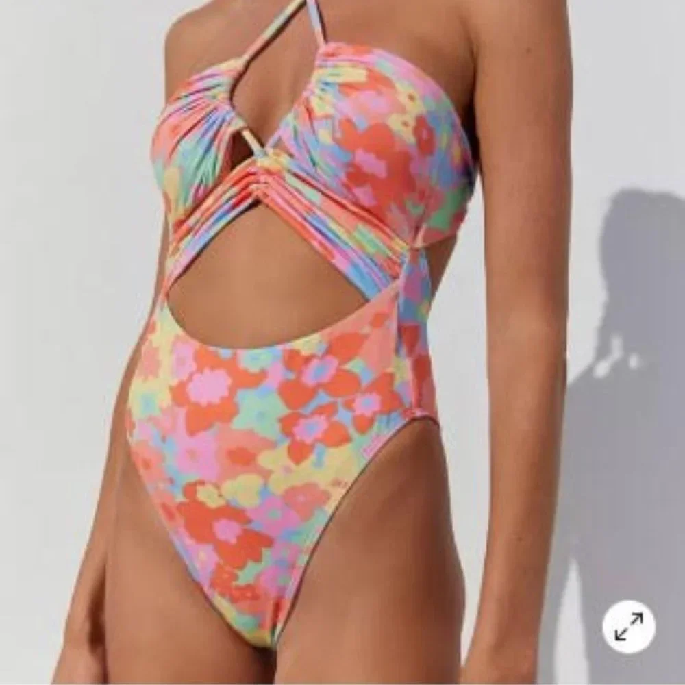 Billabong Coast Is Clear Floral One-Piece Swimsuit - Picture 1 of 9
